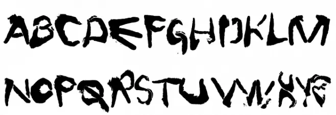 FingerType Шрифта ВЕРХНИЙ