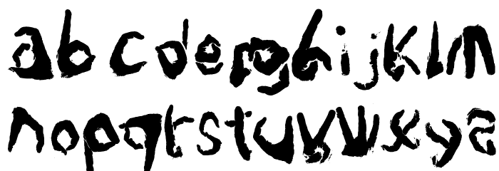 FingerType Font LOWERCASE