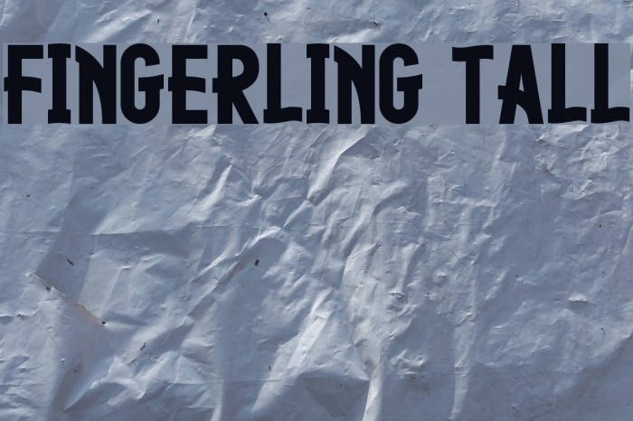 Fingerling Tall Font examples