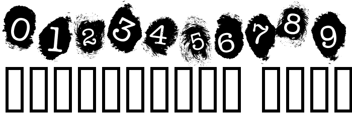 Fingerprints Inside Font OTHER CHARS