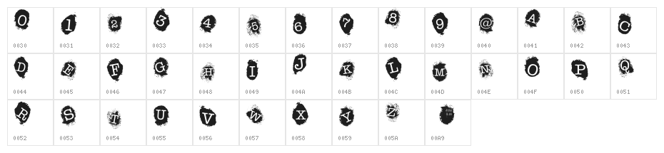 Fingerprints Inside Character Map