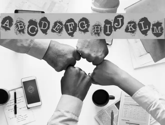 Fingerprints Inside Шрифта examples