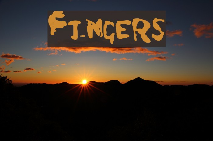 Fingers Font examples