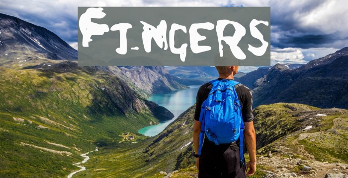 Fingers Font examples