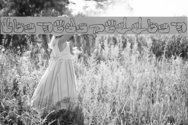 Fingerspelling Font examples