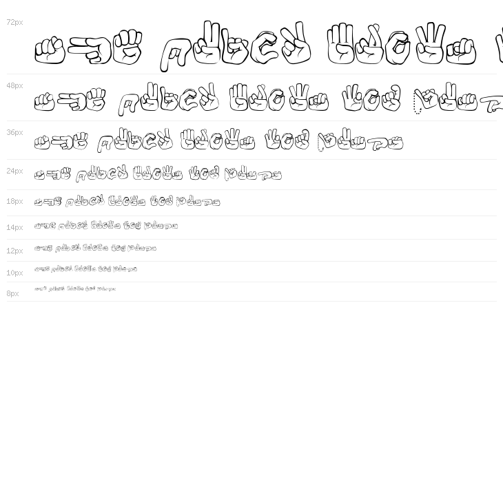 Fingerspelling Waterfall