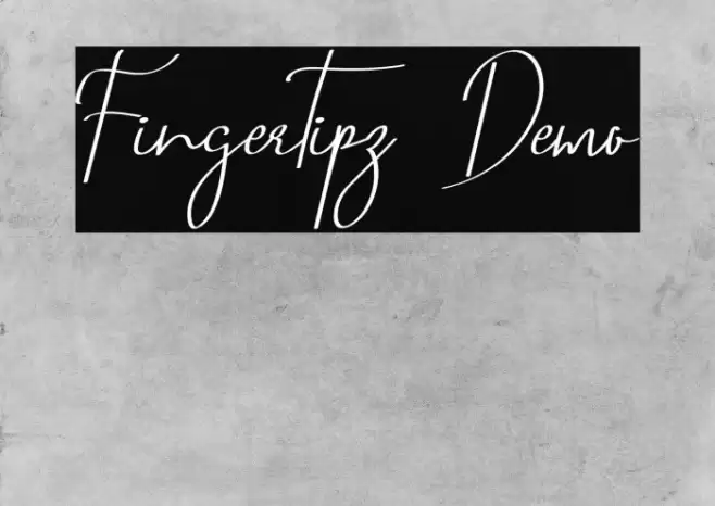 Fingertipz Demo Font examples