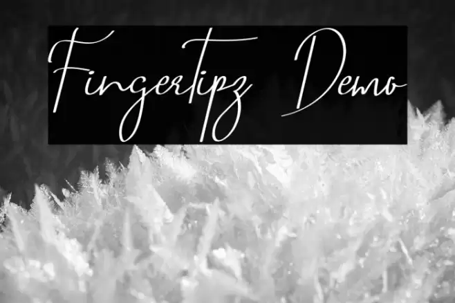 Fingertipz Demo Font examples