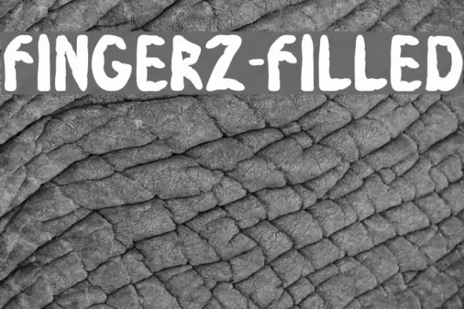 Fingerz-Filled Font examples