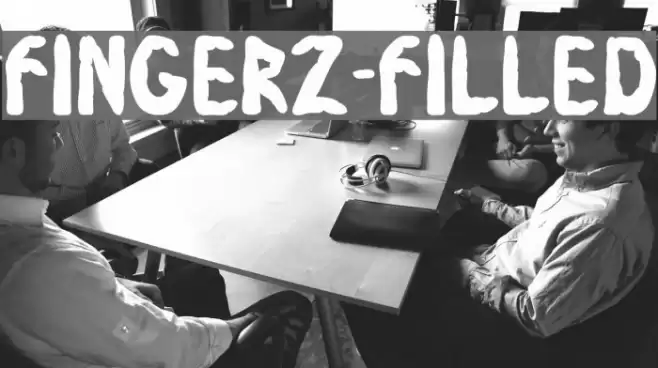 Fingerz-Filled Font examples