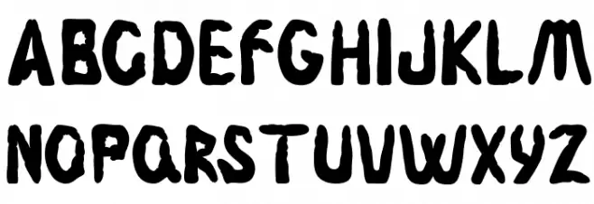 Fingerz-Filled Font LOWERCASE