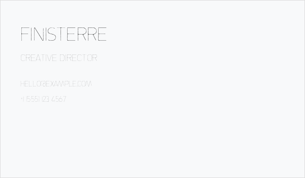 Finisterre Business Card