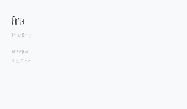 Finita Business Card