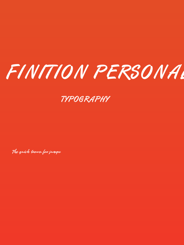 Finition PERSONAL USE ONLY Poster