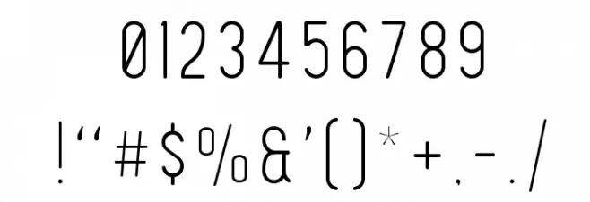 Finland Rounded Thin Font OTHER CHARS