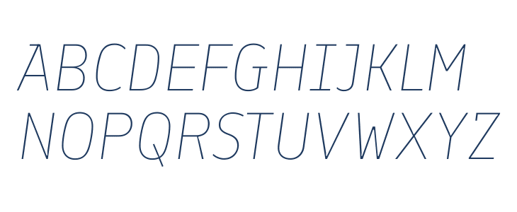 Finlandica Headline Thin Italic Uppercase