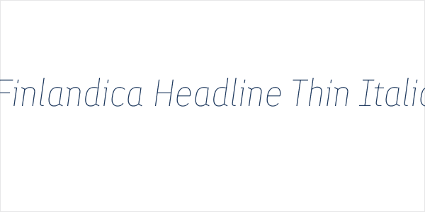 Finlandica Headline Thin Italic Logo