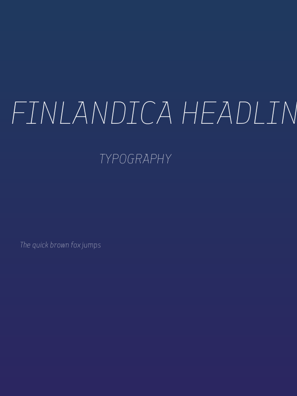 Finlandica Headline Thin Italic Poster