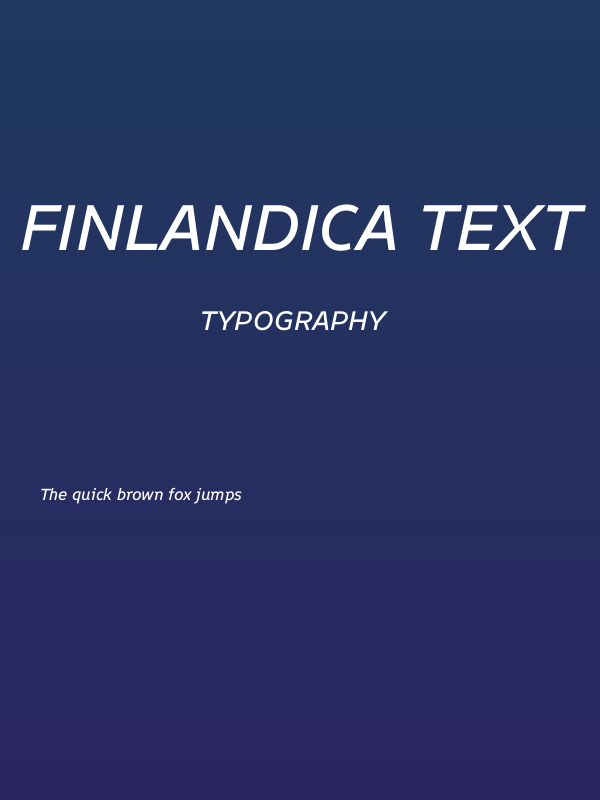 Finlandica Text Medium Italic Poster