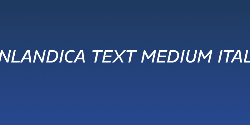 Finlandica Text Medium Italic Social Header