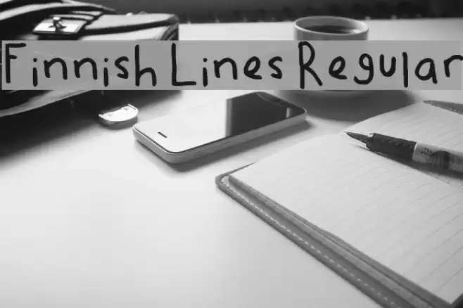 Finnish Lines Regular Font examples