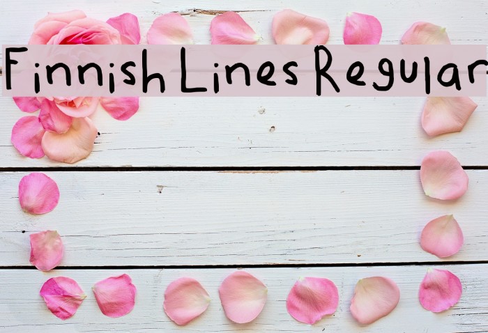 Finnish Lines Regular Font examples