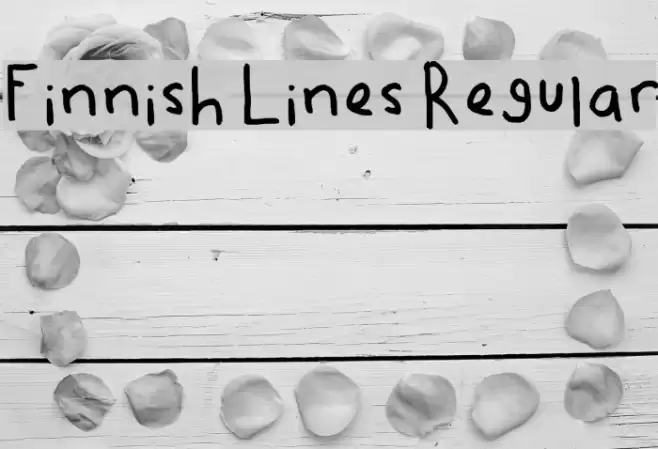 Finnish Lines Regular Font examples