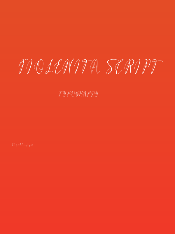 Fiolenita Script Poster