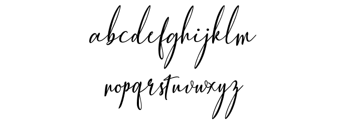 Fiolenita Script Font LOWERCASE