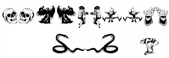 Fiolex Mephisto Dingbats Font OTHER CHARS