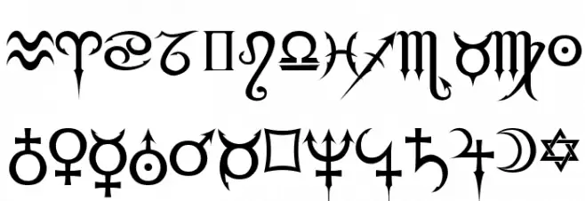 Fiolex Mephisto Dingbats フォント 大文字