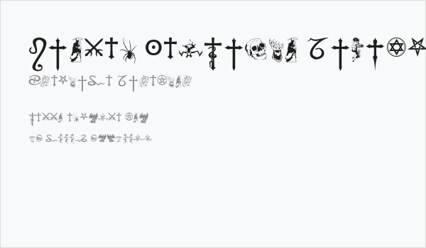 Fiolex Mephisto Dingbats Business Card