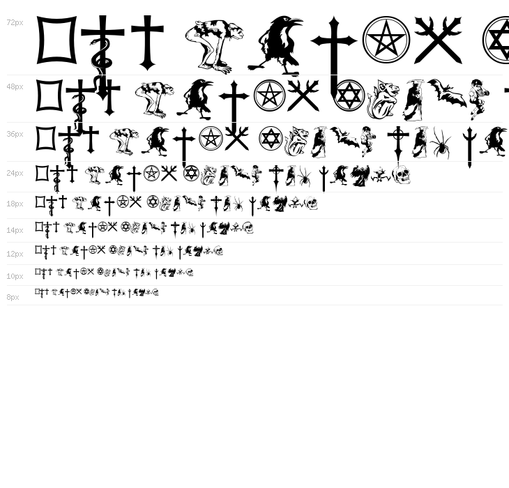 Fiolex Mephisto Dingbats Waterfall