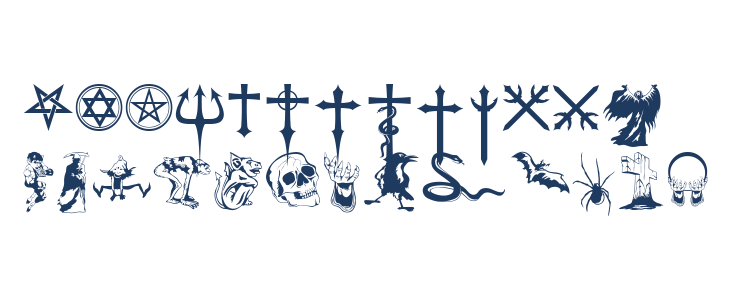 Fiolex Mephisto Dingbats Lowercase