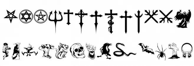 Fiolex Mephisto Dingbats 字体 小写