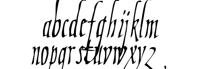 Fiorenza II Font LOWERCASE