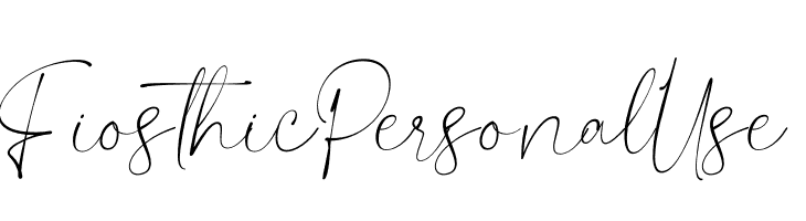 Fiosthic Personal Use  免费字体下载
