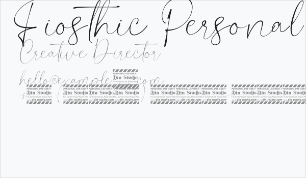 Fiosthic Personal Use Business Card