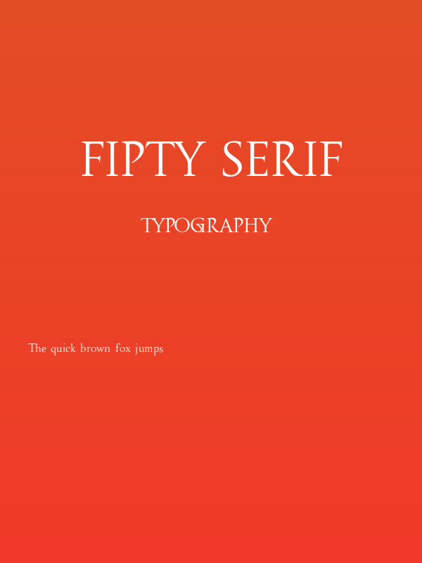 Fipty Serif Poster
