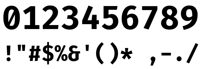 Fira Code Bold Font OTHER CHARS
