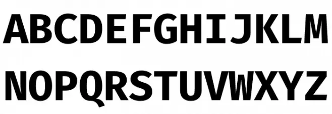 Fira Code Bold Polices MAJUSCULES