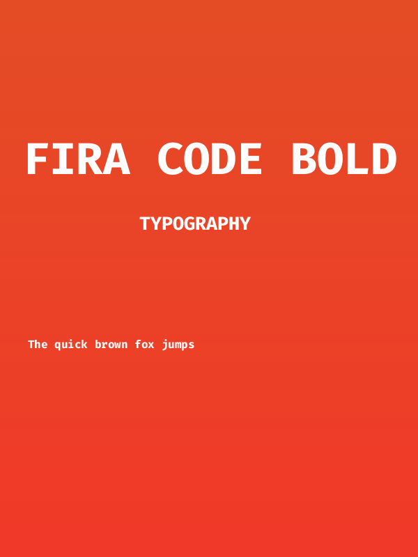 Fira Code Bold Poster