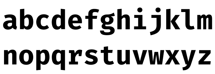 Fira Code Bold Font LOWERCASE