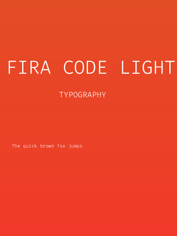 Fira Code Light Poster