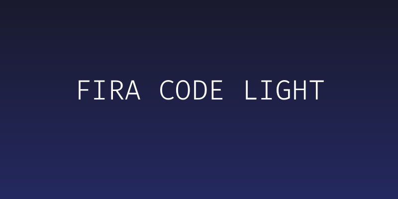 Fira Code Light Social Header