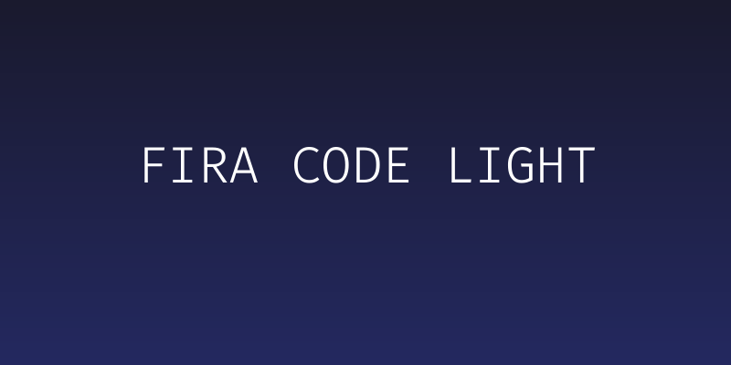 Fira Code Light Social Header