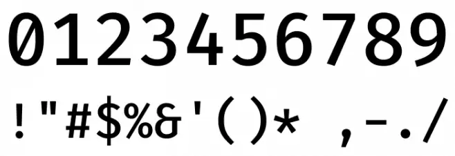 Fira Code Medium Font OTHER CHARS