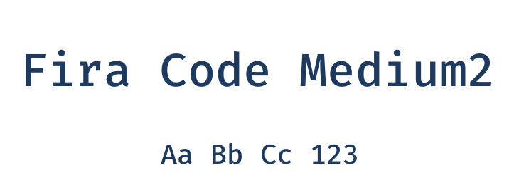 Fira Code Medium2 Font Preview