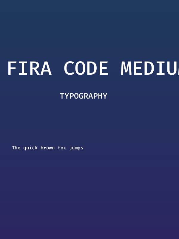 Fira Code Medium2 Poster