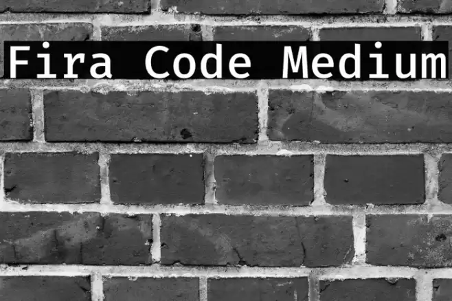 Fira Code Medium Font examples